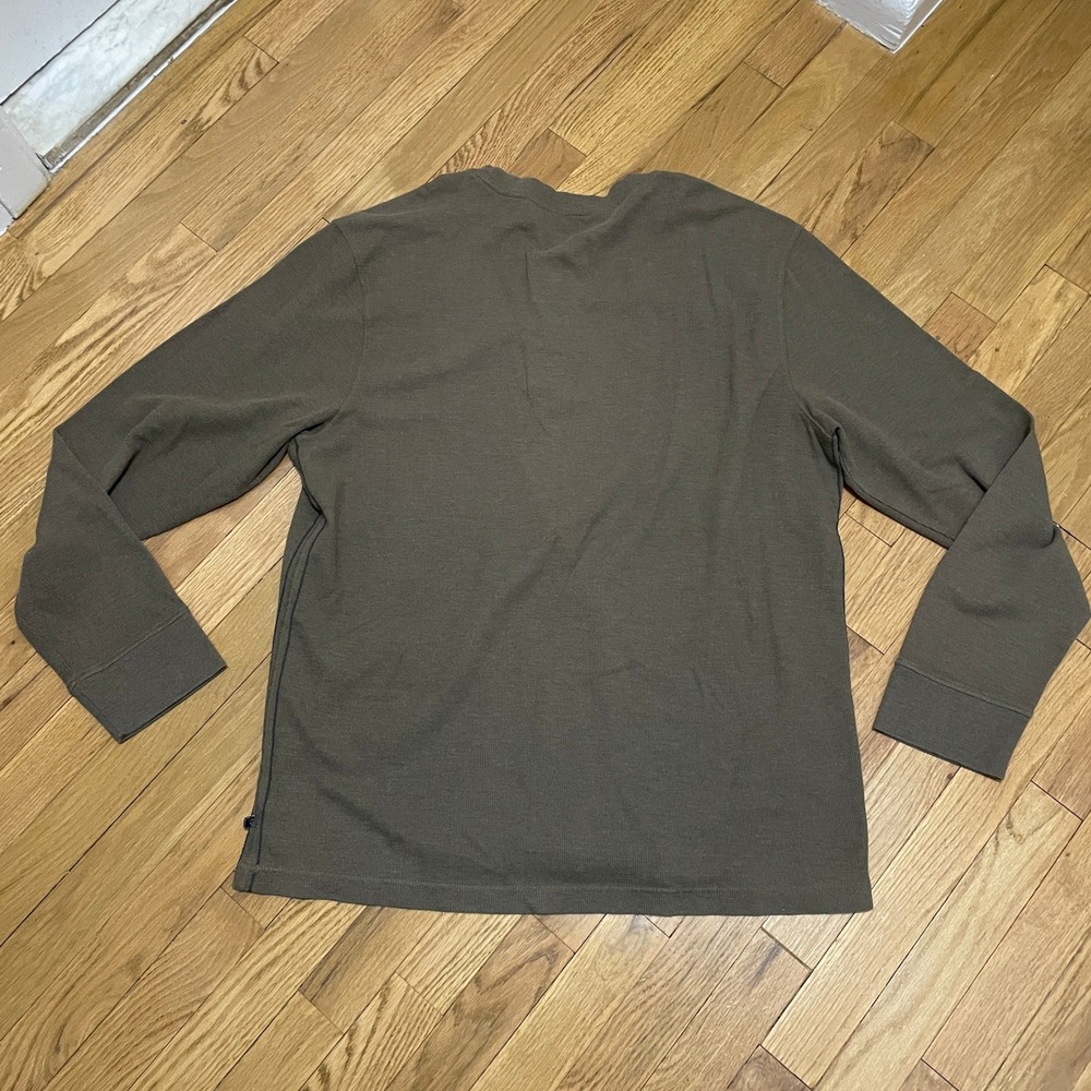 Toad & Co Men's XXL Brown Henley Long Sleeve Shirt Waffle Thermal Pull Over - Picture 4 of 4